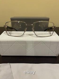 NEW CHRISTIAN DIOR HOMME Dior 0119 4P1 Silver Metal EYEGLASSES GLASSES 55-15-135