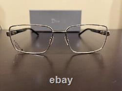 NEW CHRISTIAN DIOR HOMME Dior 0119 4P1 Silver Metal EYEGLASSES GLASSES 55-15-135