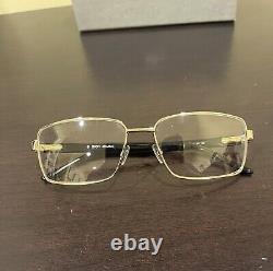 NEW CHRISTIAN DIOR HOMME Dior 0119 4P1 Silver Metal EYEGLASSES GLASSES 55-15-135