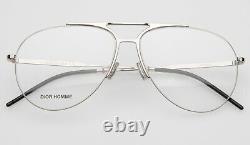 NEW Christian Dior DIOR HOMME DIOR0231 010 Palladium Eyeglasses 60-14-150 B51mm