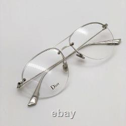 NEW Dior DIOR STELLAIREO11 010 Palladium Silver Half-Rim Metal Unisex Eyeglasses