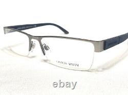 NEW Giorgio Armani AR5044 3089 Mens Silver Half Rim Eyeglasses Frames 55/17140