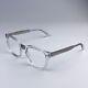 New Gucci Gg0184o 012 Crystal Clear Demo Square Unisex Eyeglasses