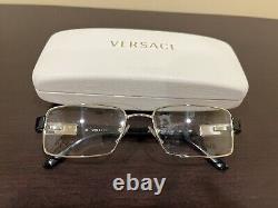 NEW Mens Versace Mod. 1129 1000 Black Silver EYEGLASSES GLASSES FRAMES 52-17-135