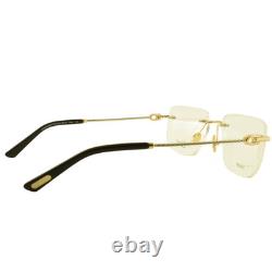 NEW! PAUL VOSHERONT PV630 C1 57-17-145 Gold Silver Rectangle Full Rim Optical