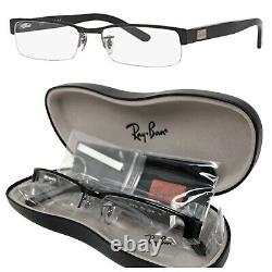 NEW Ray Ban RB 6182 Eyeglasses Gunmetal Black Half Rim Glasses Frames Men Women