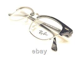 NEW Ray Ban RB5154 2000 Clubmaster Black & Silver Eyeglasses Frames 51/21145