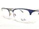 New Ray Ban Rb6360 2863 Blue Rectangle Half Rim Eyeglasses Frames 51/20145