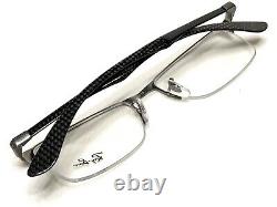 NEW Ray Ban RB8413 2620 Mens Silver & Black Carbon Fiber Eyeglasses Frames 54/18