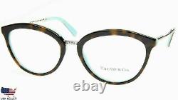 NEW TIFFANY & Co TF 2173 8134 HAVANA On BLUE /SILVER EYEGLASSES 53-18-140 Italy