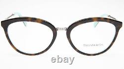 NEW TIFFANY & Co TF 2173 8134 HAVANA On BLUE /SILVER EYEGLASSES 53-18-140 Italy