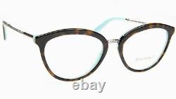 NEW TIFFANY & Co TF 2173 8134 HAVANA On BLUE /SILVER EYEGLASSES 53-18-140 Italy