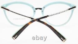 NEW TIFFANY & Co TF 2173 8134 HAVANA On BLUE /SILVER EYEGLASSES 53-18-140 Italy