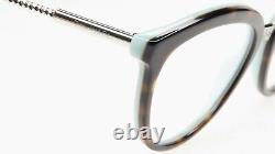 NEW TIFFANY & Co TF 2173 8134 HAVANA On BLUE /SILVER EYEGLASSES 53-18-140 Italy