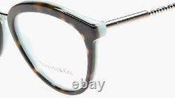 NEW TIFFANY & Co TF 2173 8134 HAVANA On BLUE /SILVER EYEGLASSES 53-18-140 Italy