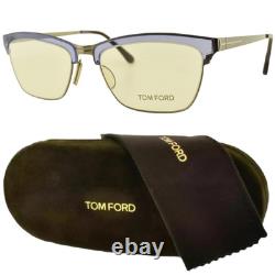 NEW TOM FORD TF5392 080 Silver Lilac Rectangle Full Rim Optical Frame Eyeglasses