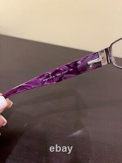 NEW Versace Mod. 1122-B 1029 Purple Silver Crystals EYEGLASSES GLASSES 51-17-135