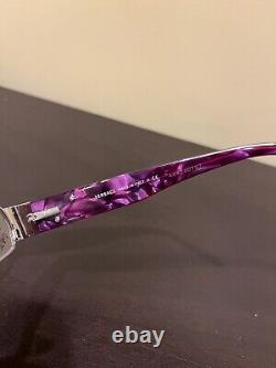 NEW Versace Mod. 1122-B 1029 Purple Silver Crystals EYEGLASSES GLASSES 51-17-135