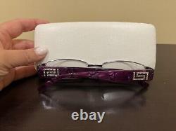 NEW Versace Mod. 1122-B 1029 Purple Silver Crystals EYEGLASSES GLASSES 51-17-135