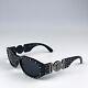 New Versace Ve4361 Medusa Biggie 539887 Black Silver Dark Grey Sunglasses