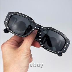 NEW Versace VE4361 Medusa Biggie 539887 Black Silver Dark Grey Sunglasses