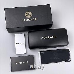 NEW Versace VE4361 Medusa Biggie 539887 Black Silver Dark Grey Sunglasses