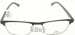 NWT Lacoste Eyeglasses L2198 001 Black/Silver Full Rim Optical Frame 55-18-145