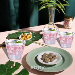 Nervure 240 PCS Silver Plastic Cups 9Oz Silver Rimmed Plastic Cups Heavy Du