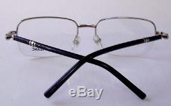 New Authentic MONT Blanc MB528U Silver/Black Half Rim Eyeglasses Frame for Men
