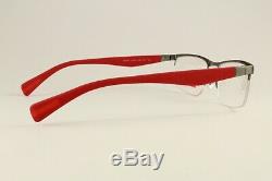 New Authentic Prada VPS 52F DG1-1O1 Silver Red 54mm Half Rim Frames RX & Case