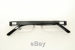 New Authentic Ray Ban 6182 2509 Silver/Black 53mm Half Rim Eyeglasses RX & Case