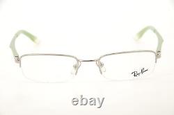 New Authentic Ray Ban RB 6133 2575 Green 51mm Eyeglasses Half Rim Frames RX