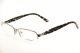 New Authentic Salvatore Ferragamo 1845 502 Gunmetal 53mm Half Rim Eyeglasses Rx