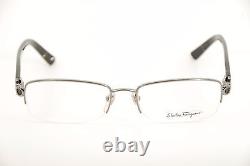 New Authentic Salvatore Ferragamo 1845 502 Gunmetal 53mm Half Rim Eyeglasses RX