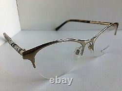 New BURBERRY B 9812 4511 53mm Gold Clubmaster Women's Eyeglasses Frame