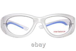 New Balance NBRX02-1 Eyeglasses Men's Silver/Aqua Full Rim Oval Shape 51mm