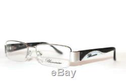 New Blumarine Bm91142 054 Silver Semi Rim Authentic Eyeglasses Rx 52-16-130 MM