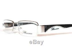 New Blumarine Bm91142 054 Silver Semi Rim Authentic Eyeglasses Rx 52-16-130 MM