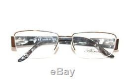 New Blumarine Bm91142 054 Silver Semi Rim Authentic Eyeglasses Rx 52-16-130 MM