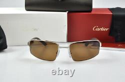 New Cartier SANTOS RIMMED Aviator Sunglasses T8200716 Occhiali da Sole Frame