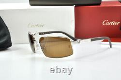 New Cartier SANTOS RIMMED Aviator Sunglasses T8200716 Occhiali da Sole Frame