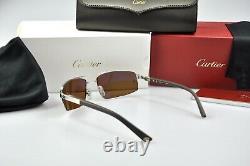New Cartier SANTOS RIMMED Aviator Sunglasses T8200716 Occhiali da Sole Frame
