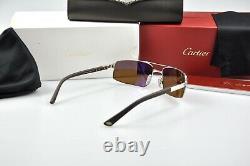 New Cartier SANTOS RIMMED Aviator Sunglasses T8200716 Occhiali da Sole Frame