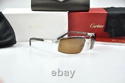 New Cartier SANTOS RIMMED Aviator Sunglasses T8200716 Occhiali da Sole Frame