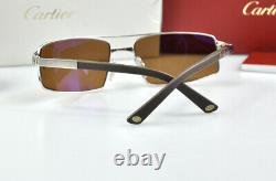 New Cartier SANTOS RIMMED Aviator Sunglasses T8200716 Occhiali da Sole Frame