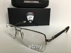 New Charriol Sport SP 23013 C6 54mm Silver Semi-Rimless Men's Eyeglasses Frame