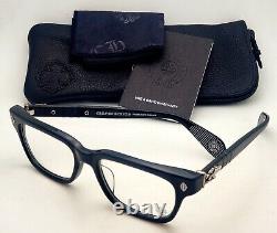 New Chrome Hearts TESTERICAL BK Eyeglasses 52-18 145 Black & 925 Silver Frames