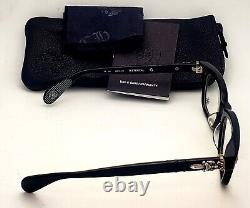 New Chrome Hearts TESTERICAL BK Eyeglasses 52-18 145 Black & 925 Silver Frames