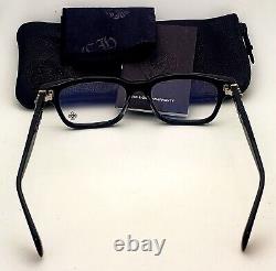 New Chrome Hearts TESTERICAL BK Eyeglasses 52-18 145 Black & 925 Silver Frames