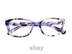 New Coach Purple Silver Tortoise Clear Wayfarer Glasses HC6065 5548 51 17 135